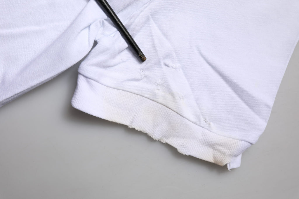 Dolce & Gabbana Weißes T-Shirt mit Rundhalsausschnitt und kurzem Arm mit DG-Logo