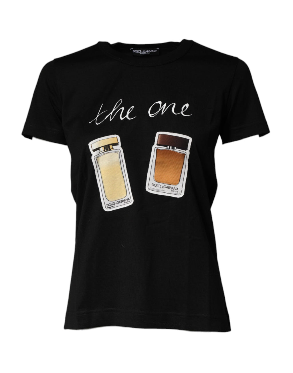 Dolce & Gabbana Schwarzes T-Shirt mit Rundhalsausschnitt und kurzem Ärmel