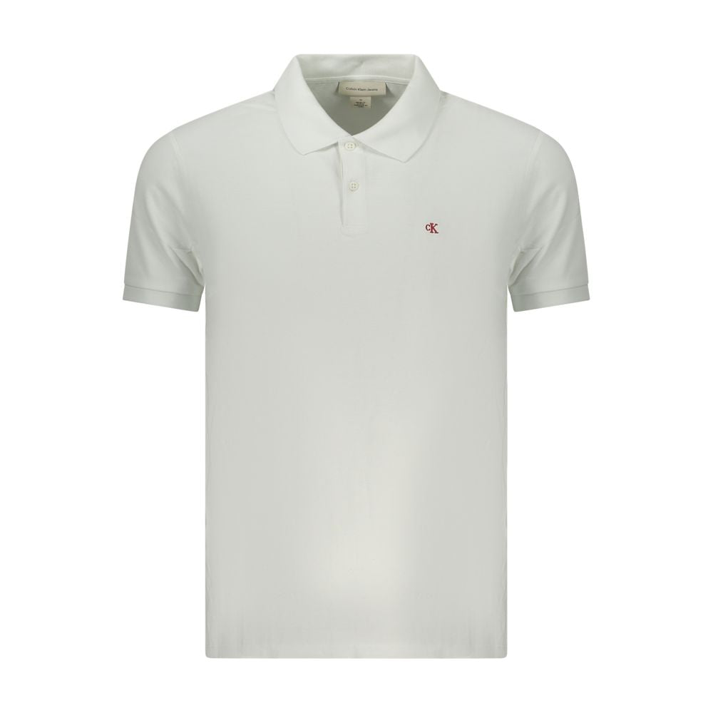 Calvin Klein Baumwoll-Poloshirt in Weiß