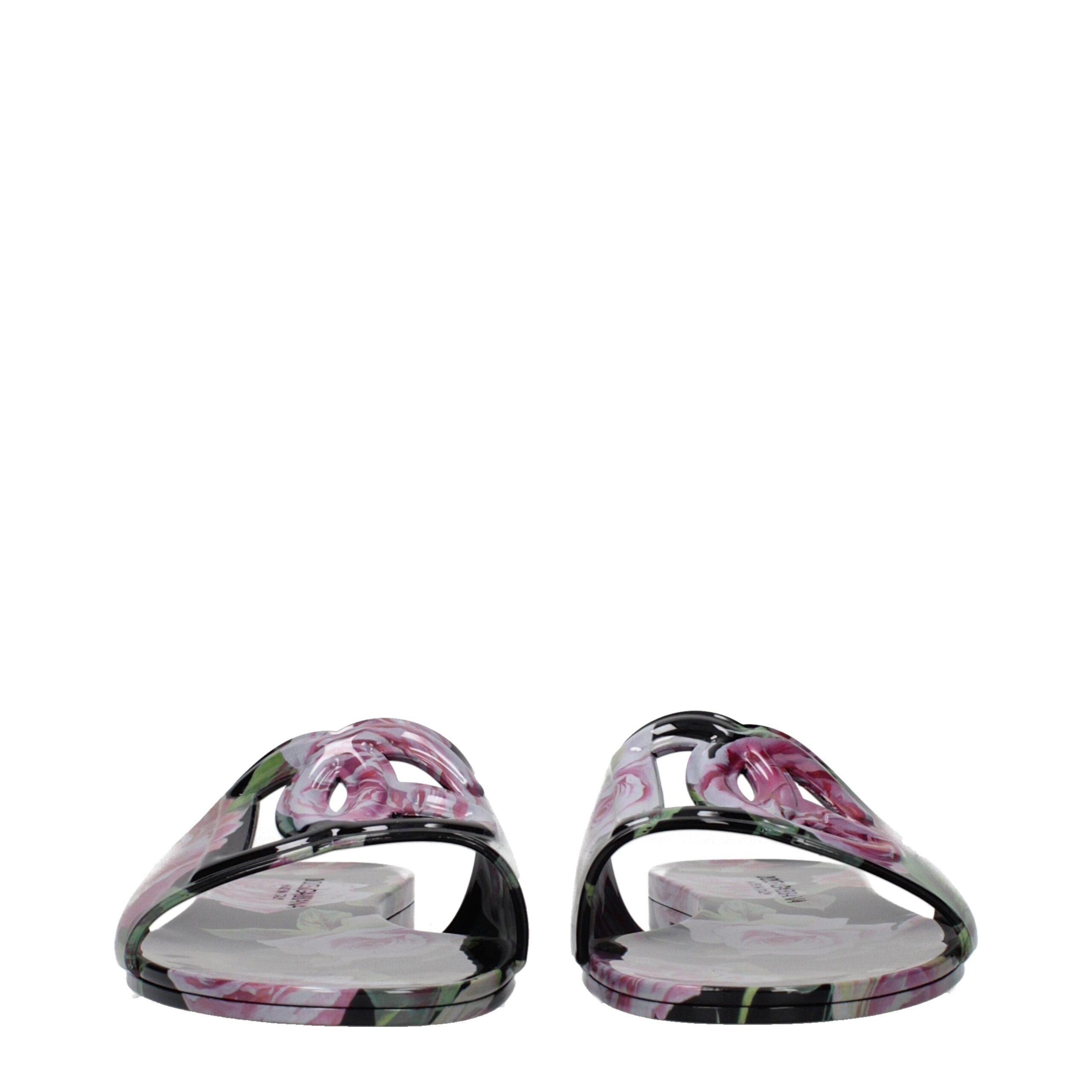 Dolce & Gabbana Baumwoll-Hausschuhe in Schwarz