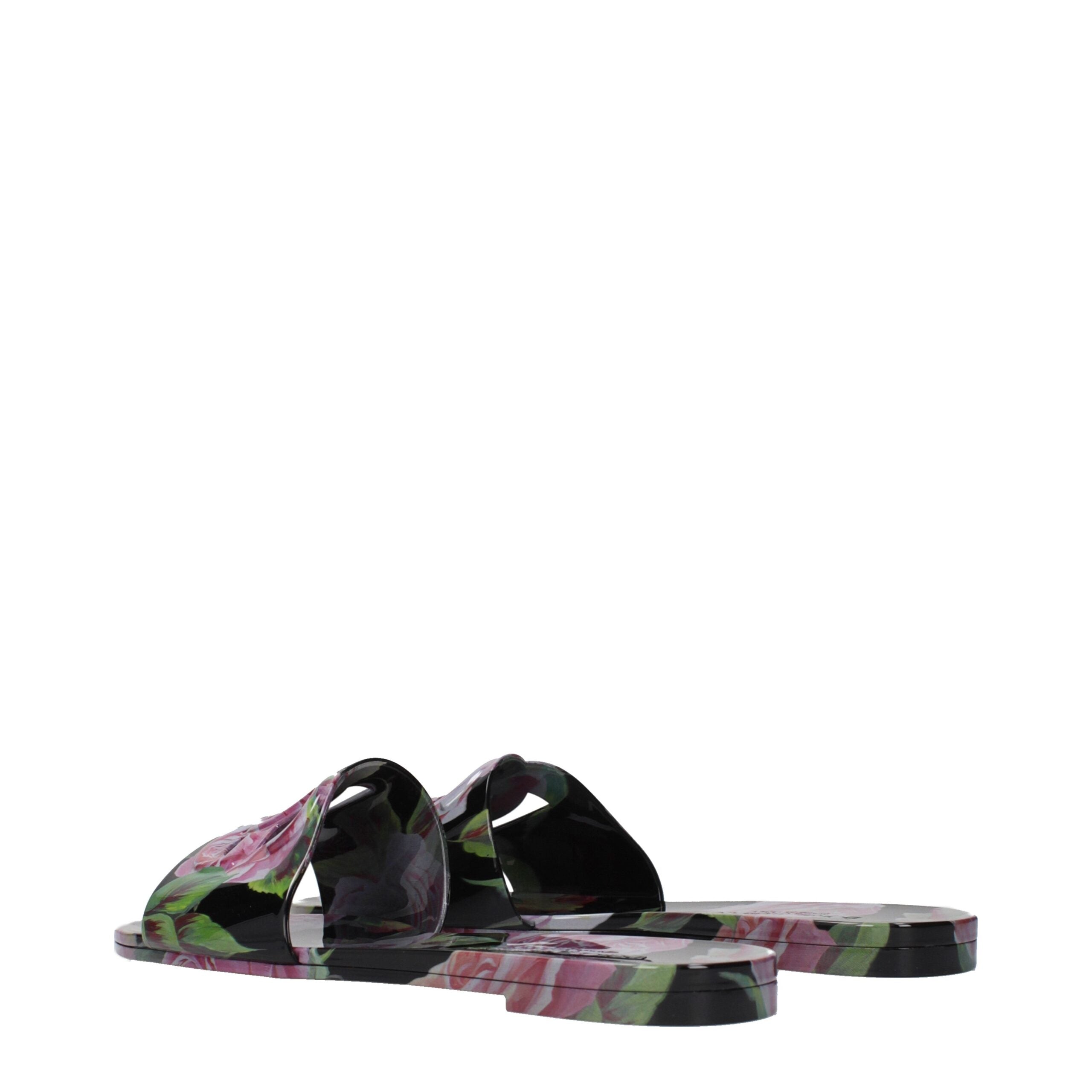 Dolce & Gabbana Baumwoll-Hausschuhe in Schwarz