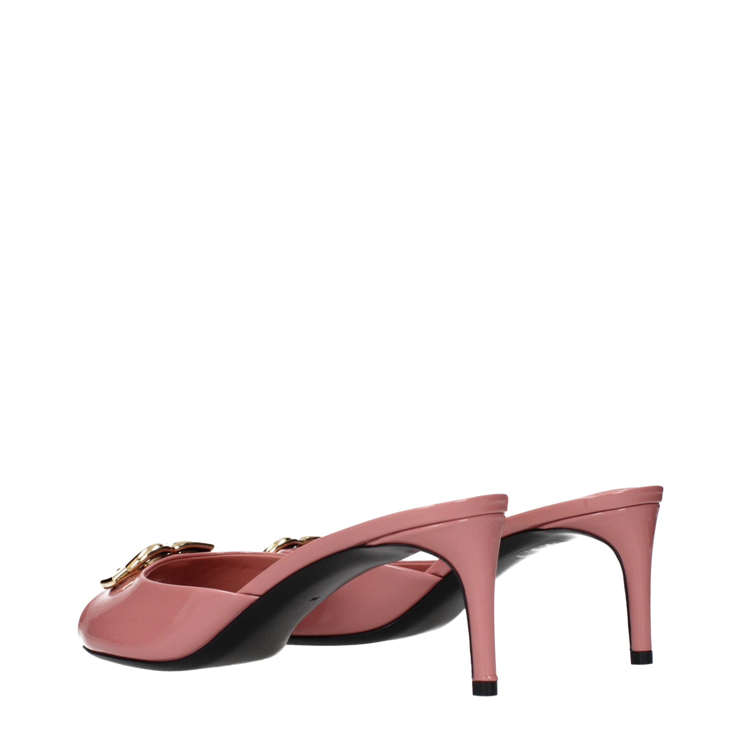 Dolce & Gabbana Pinke Leder-Stilettosandalen