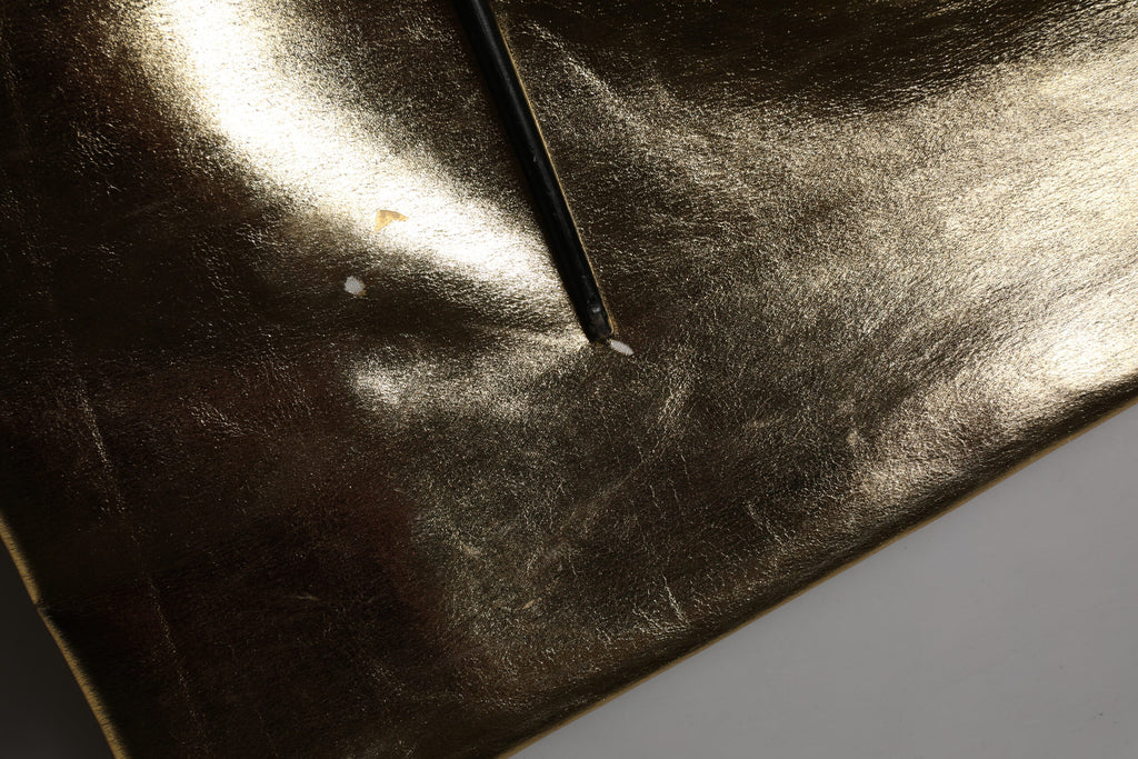 Dolce & Gabbana Goldener Acetat-Kristall-Minirock mit hoher Taille