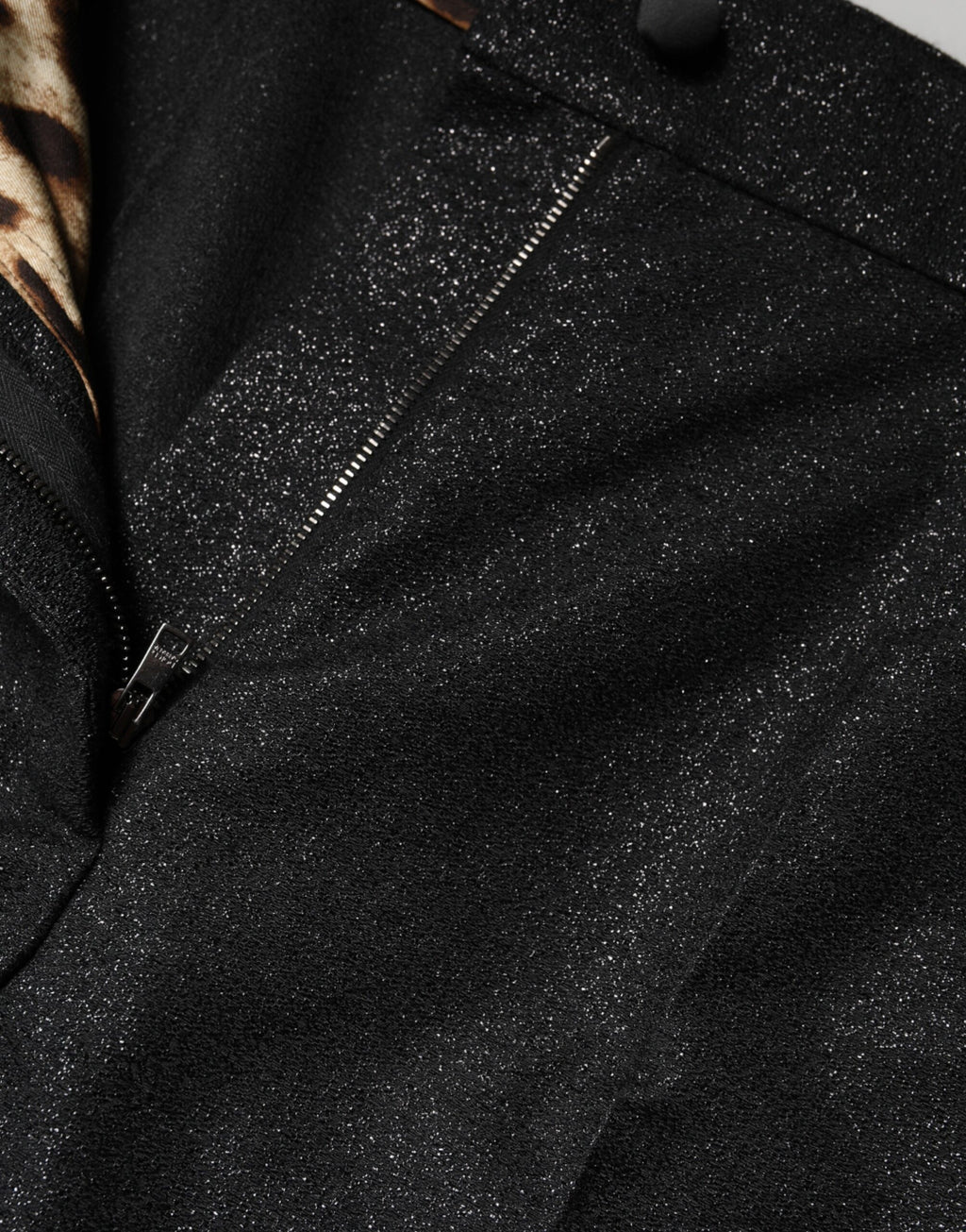 Dolce & Gabbana Schwarze Polyester-Shorts mit hohem Bund und lässigem Schnitt