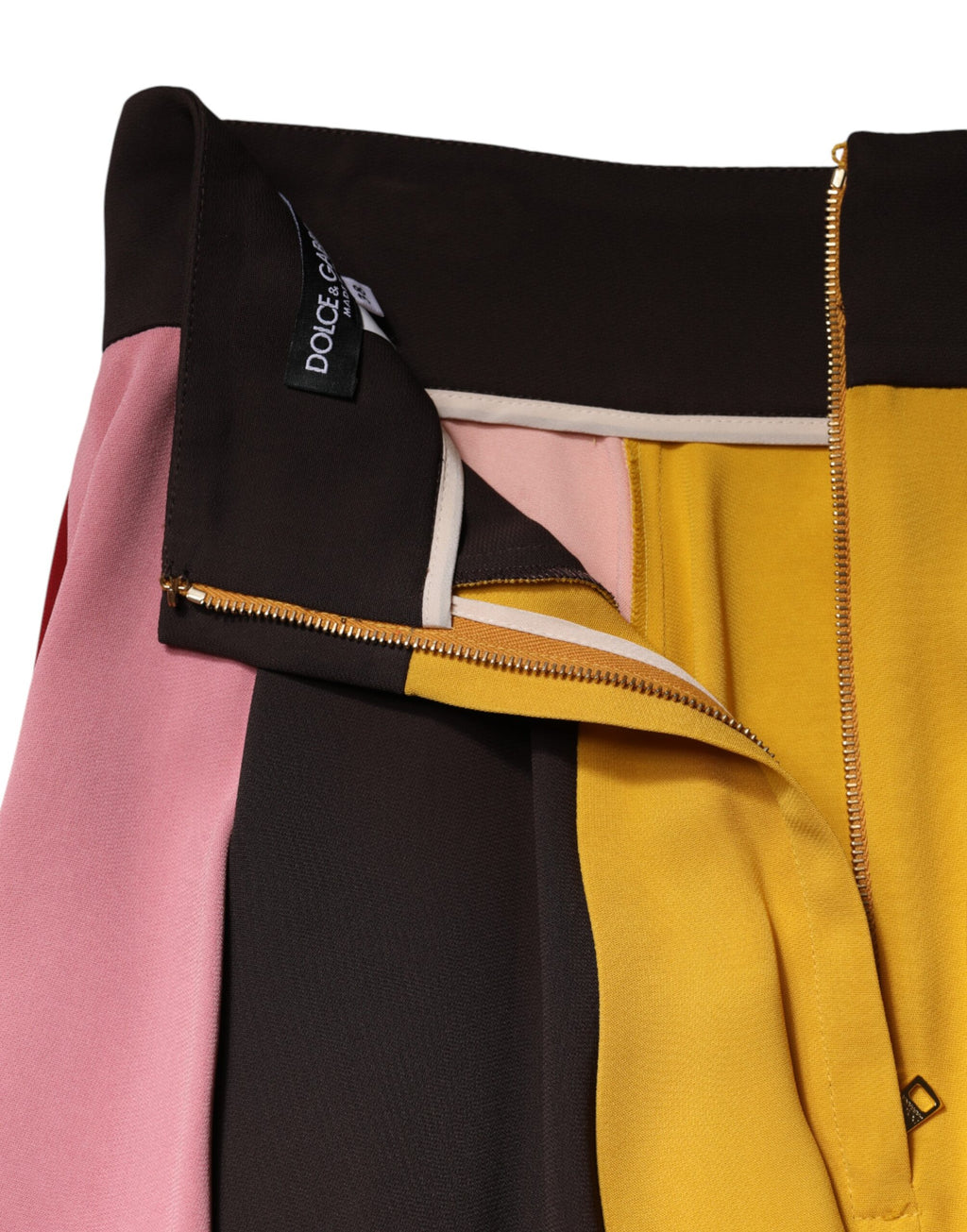 Dolce & Gabbana Mehrfarbiger Viskose-Rock mit hoher Taille und Midi-Länge