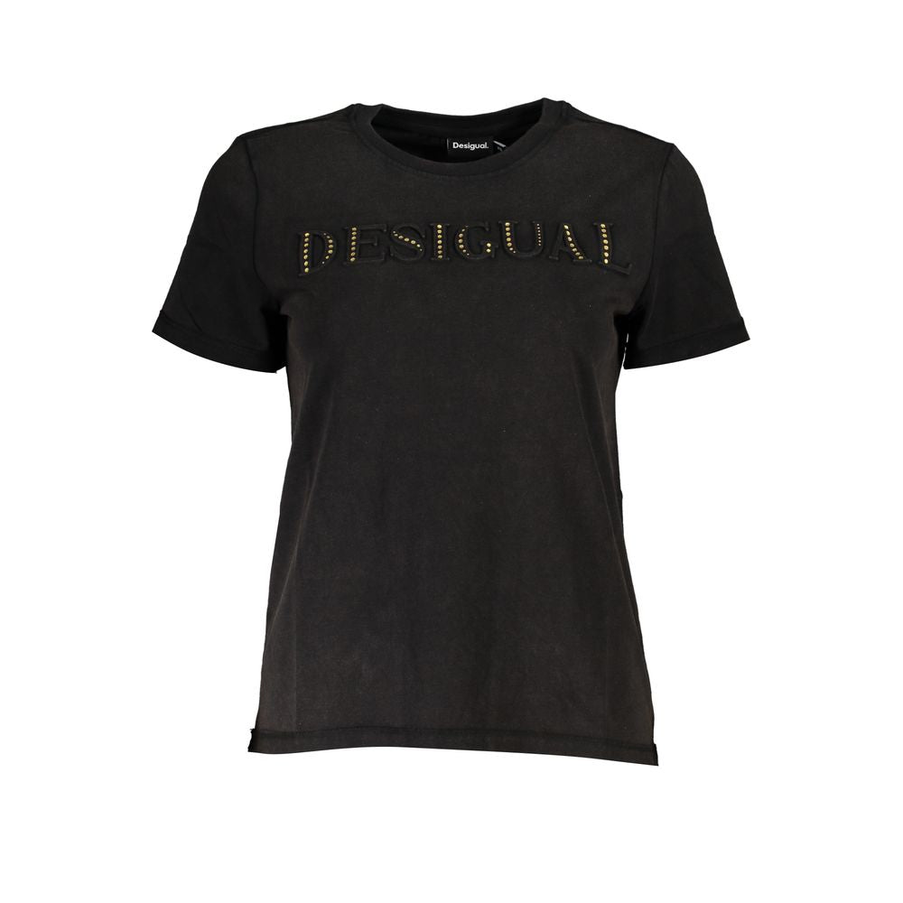 Desigual Baumwoll-T-Shirt in Schwarz