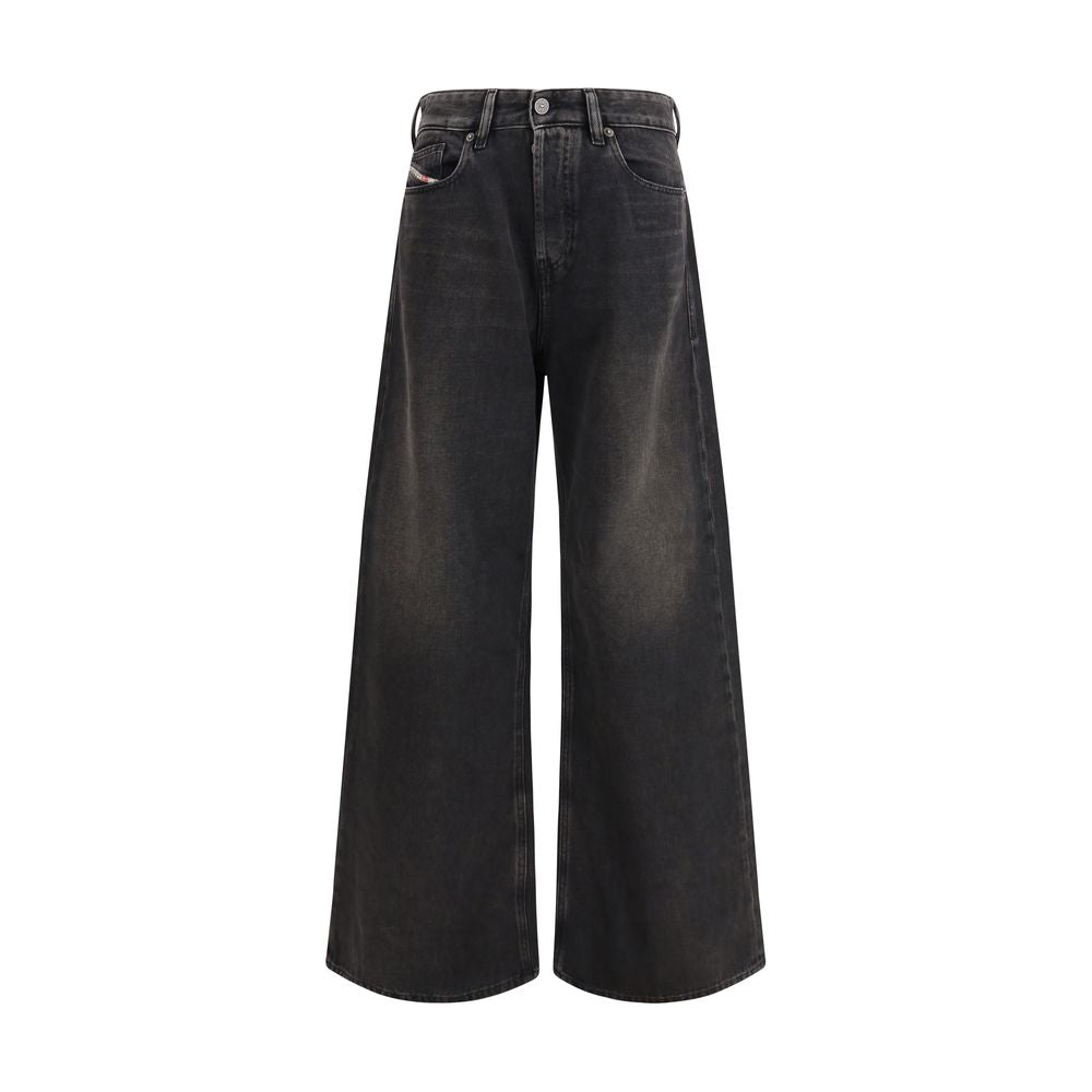 Diesel Schwarze Baumwoll-Jeans mit Relaxed Fit