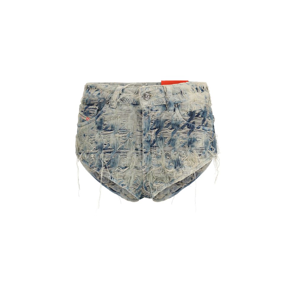 Diesel Hellblaue Baumwoll-Bermuda-Shorts