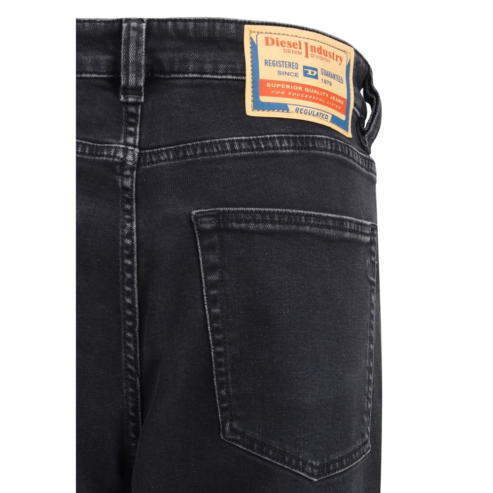 Diesel Schwarze Baumwolljeans mit Relaxed Fit