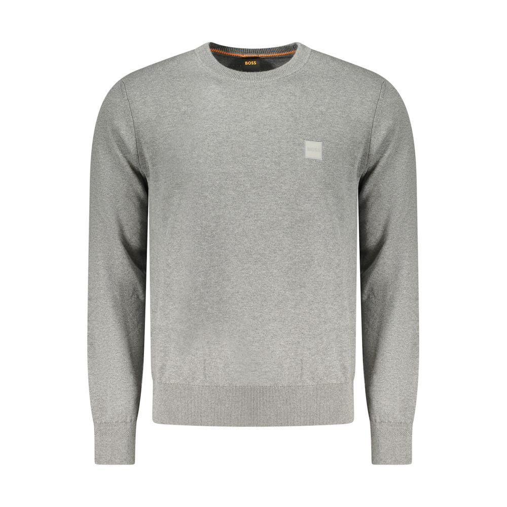Hugo Boss Eleganter Baumwoll-Pullover in Grau