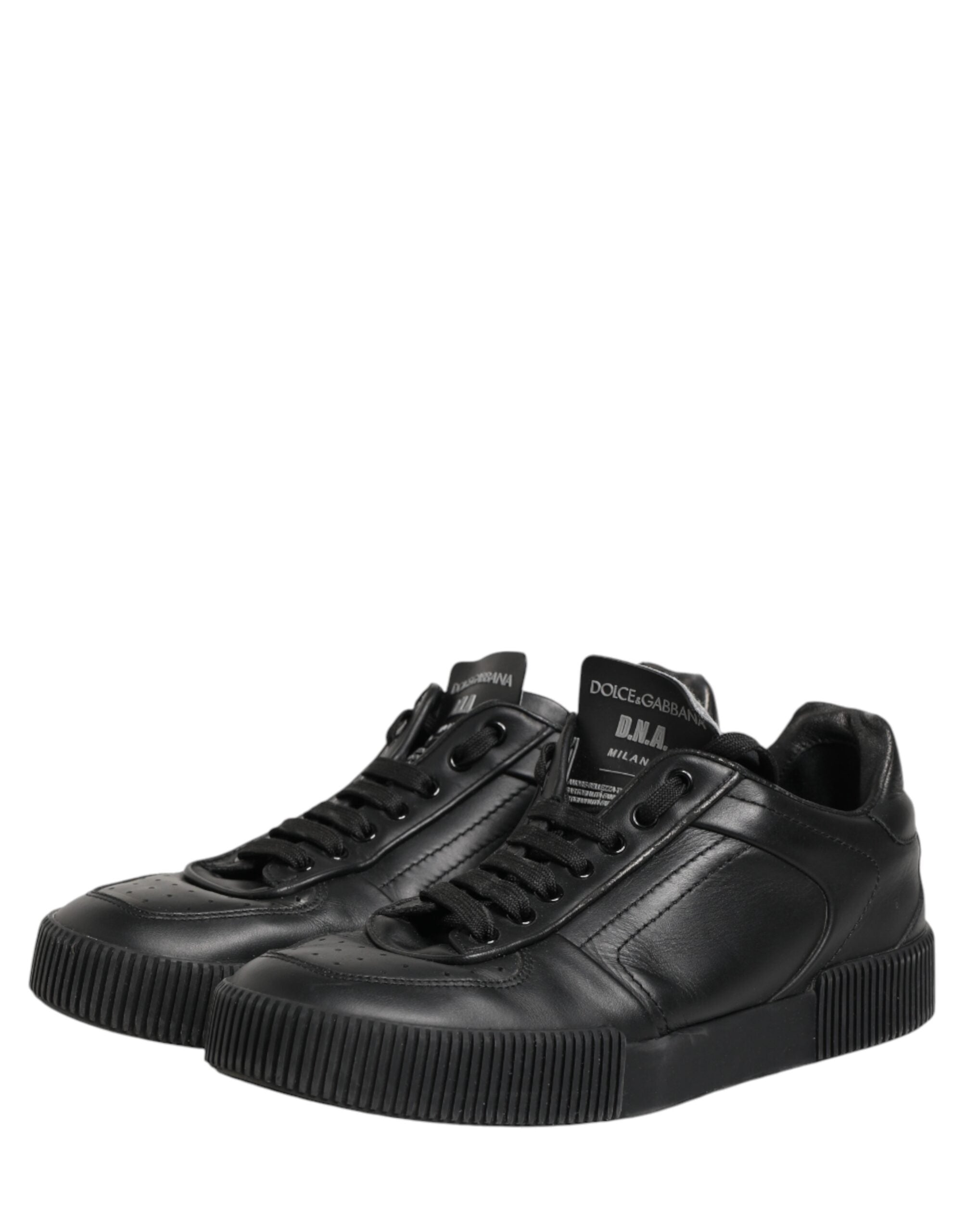 Dolce & Gabbana Black MIAMI Calf Low Top Men Sneakers  Shoes