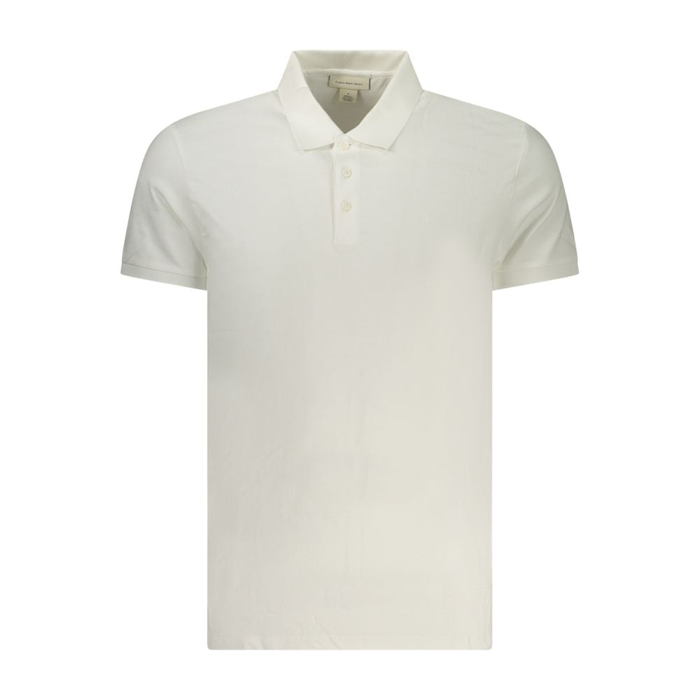 Calvin Klein Baumwoll-Poloshirt in Weiß