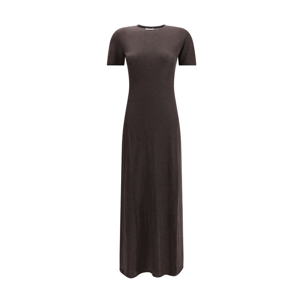 Ferragamo Braunes Wollkleid aus Fleece