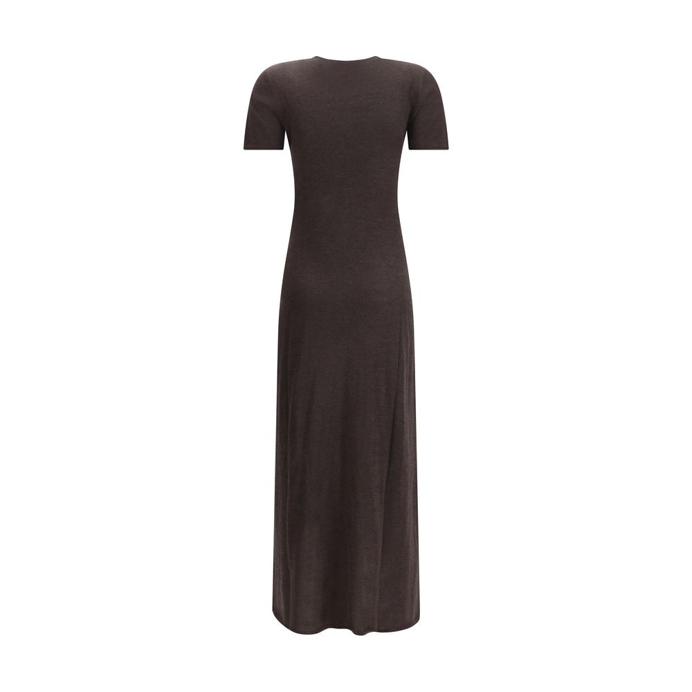 Ferragamo Braunes Wollkleid aus Fleece