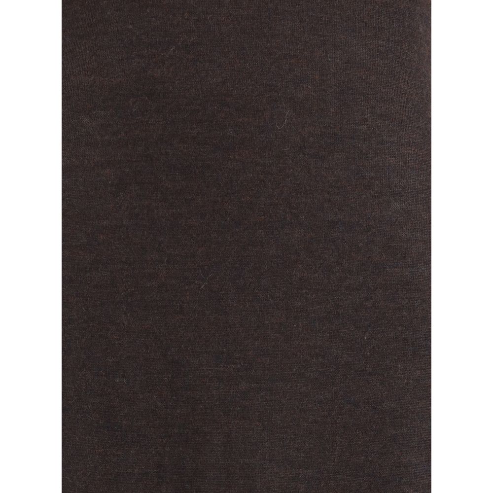 Ferragamo Braunes Wollkleid aus Fleece