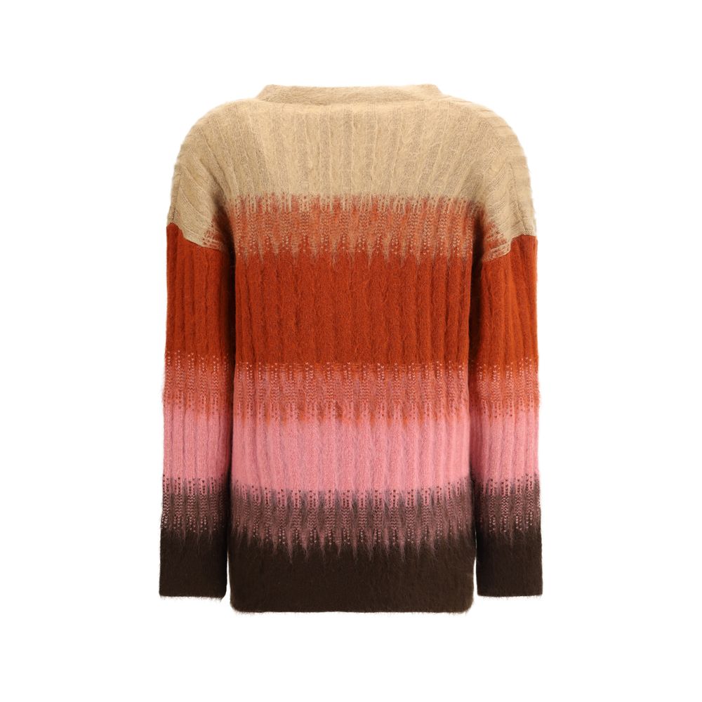 Fendi Mohair-Woll-Cardigan in Multicolor