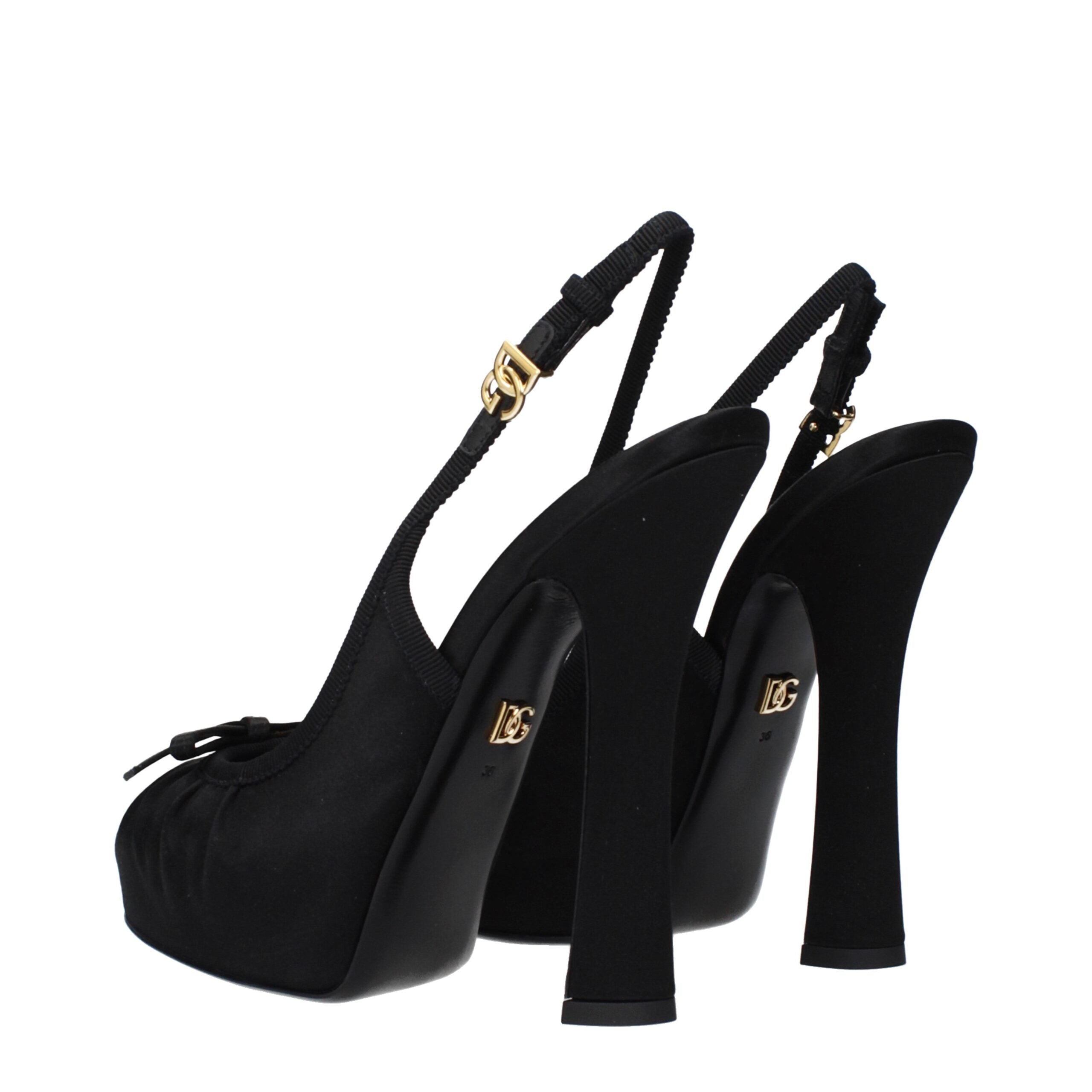 Dolce & Gabbana Schwarze Satin-Pumps