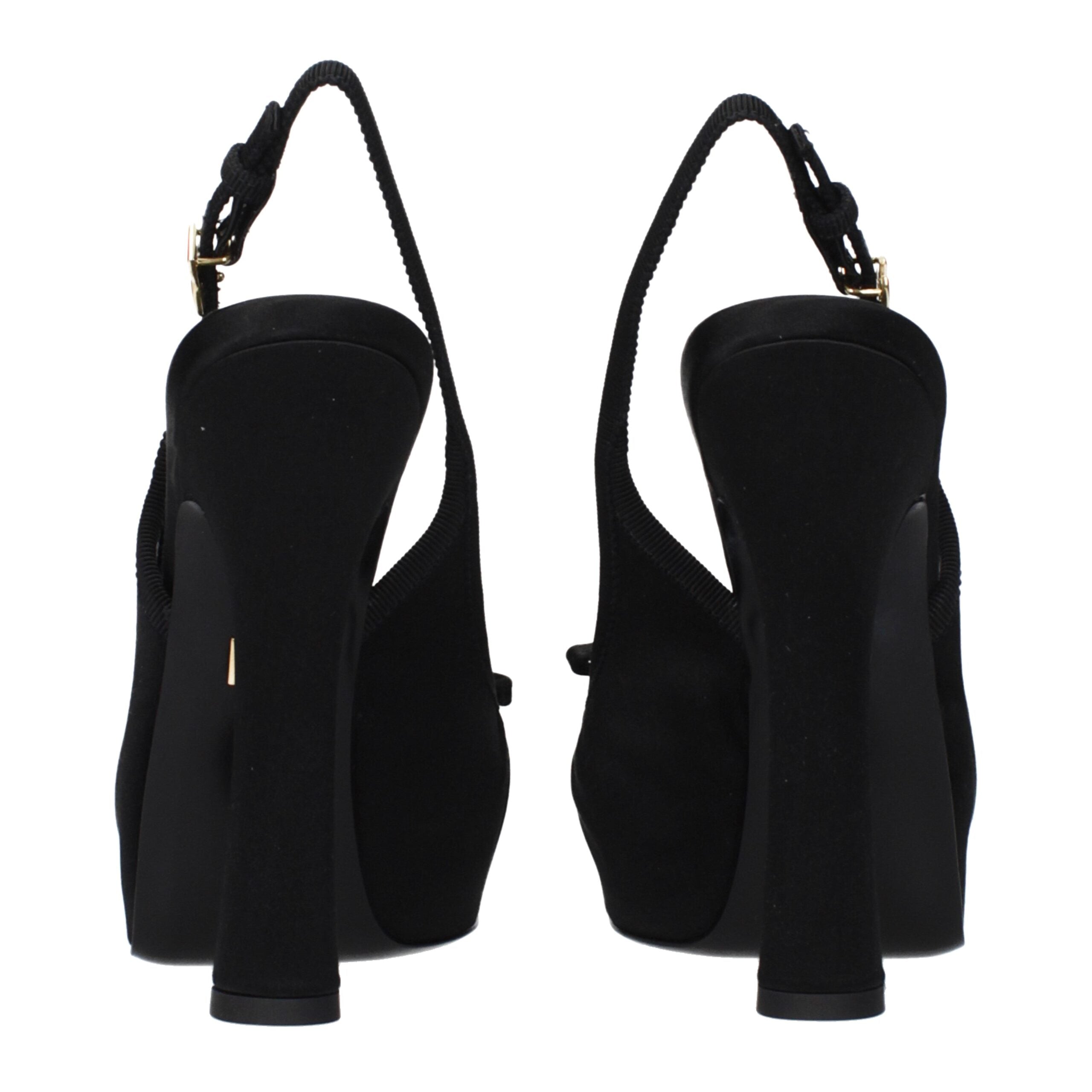 Dolce & Gabbana Schwarze Satin-Pumps