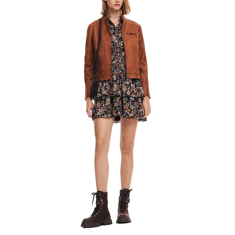 Desigual Braune Polyester-Jacke