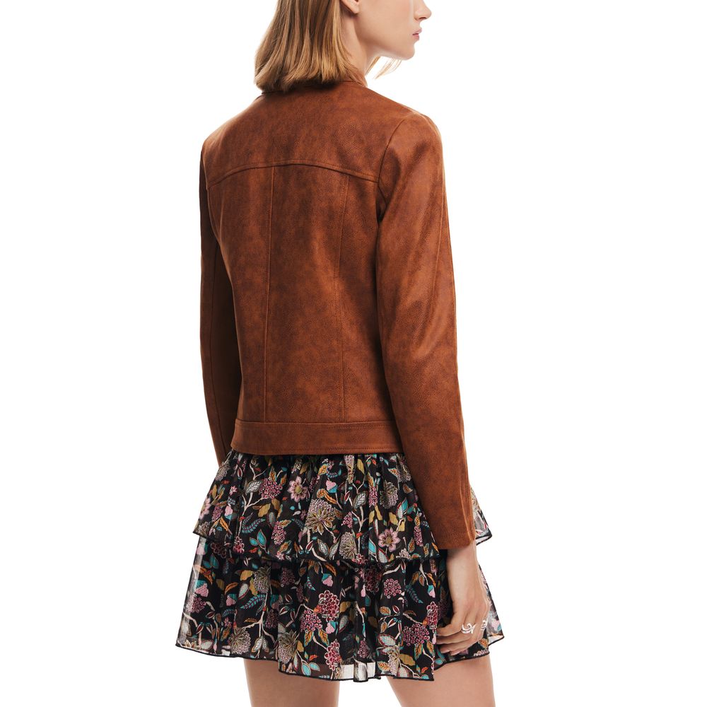 Desigual Braune Polyester-Jacke