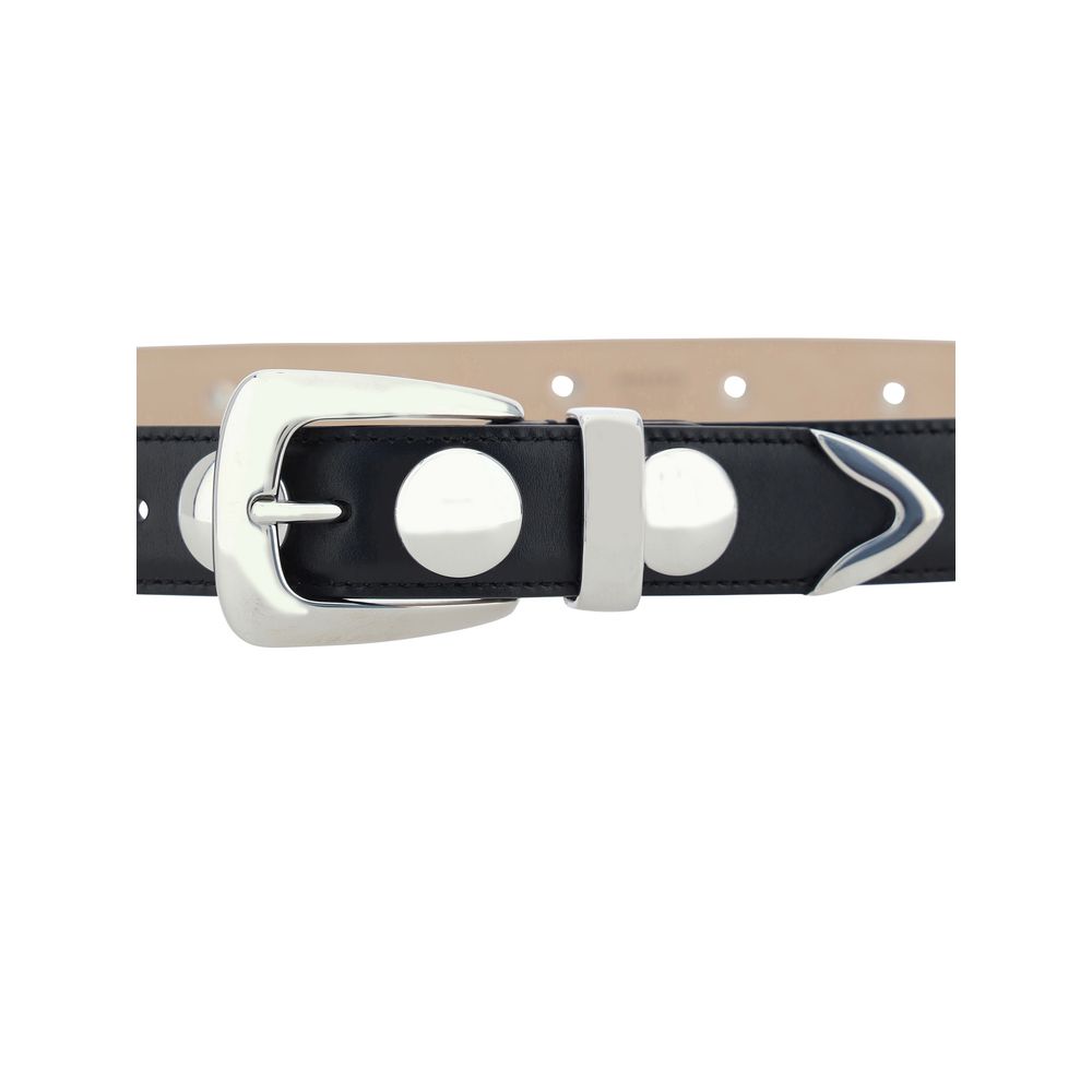 Khaite Schwarzer Gürtel aus Kalbshaut Bos Taurus