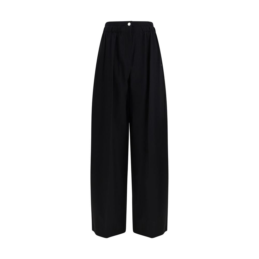Max Mara Schwarze Wollhose mit Fleecefutter