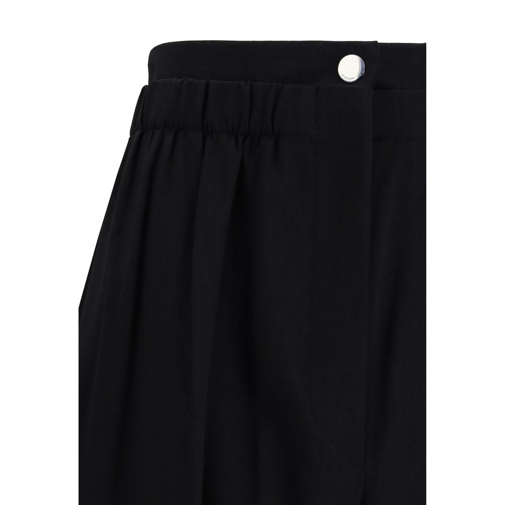 Max Mara Schwarze Wollhose mit Fleecefutter