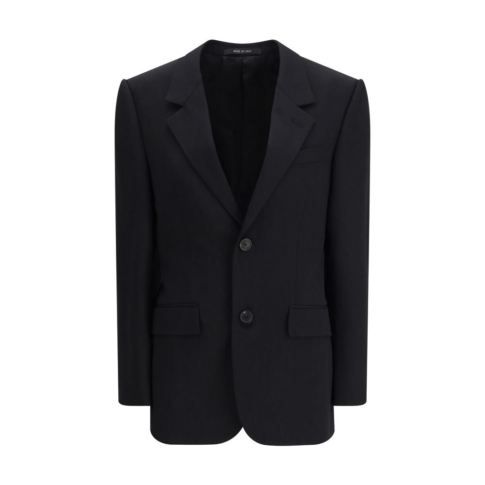 Balenciaga Schwarzer Wollanzug und Blazer