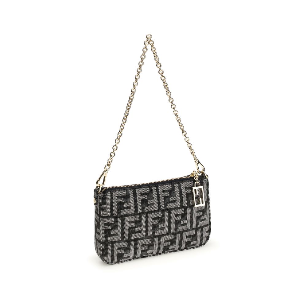 Fendi Blaue Baumwoll-Clutch