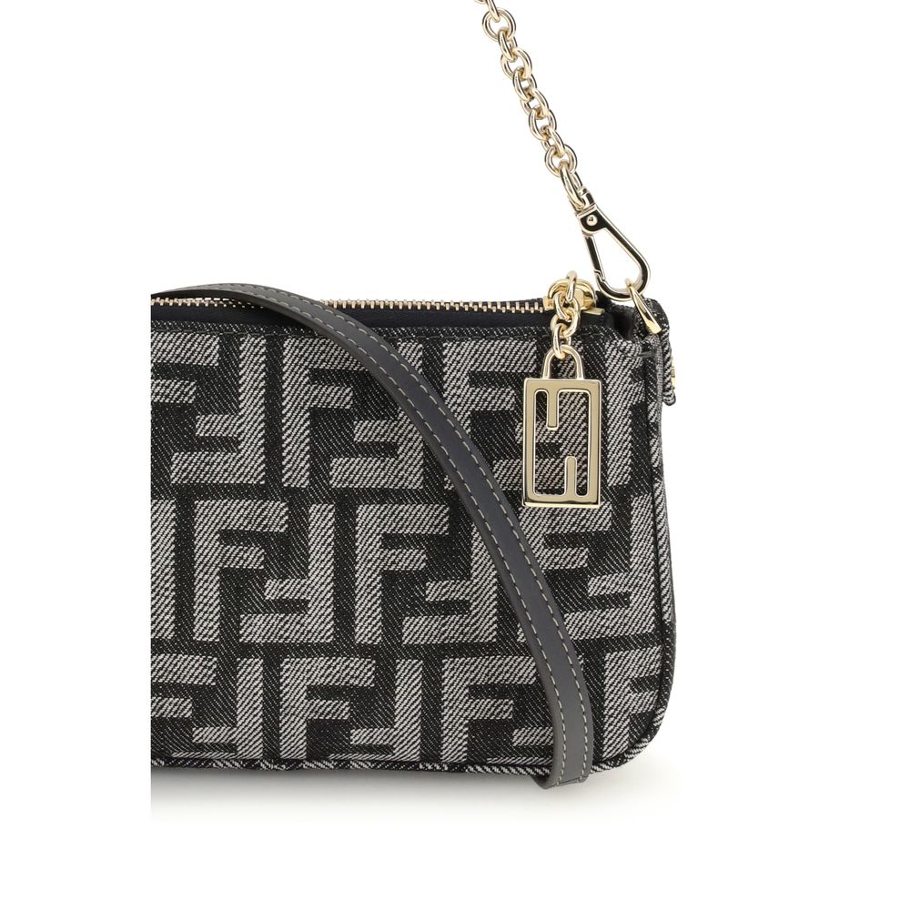 Fendi Blaue Baumwoll-Clutch