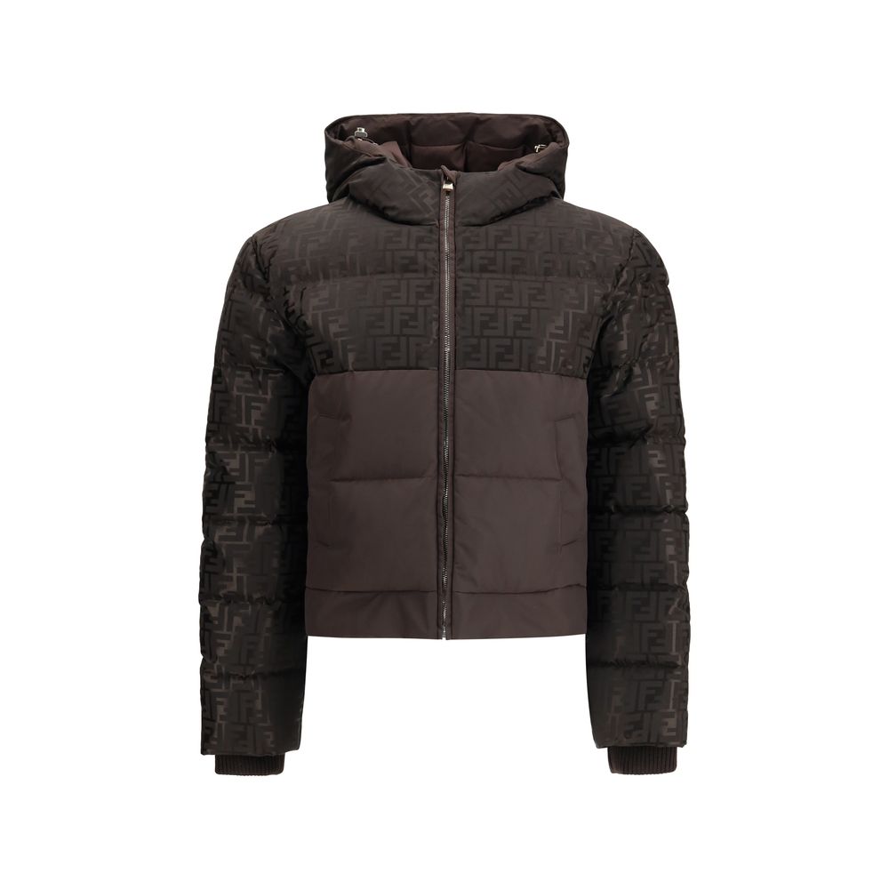 Fendi Braune Baumwoll-Shell-Jacke
