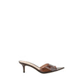 Gianvito Rossi Braune Polyurethan-Stilettosandalen