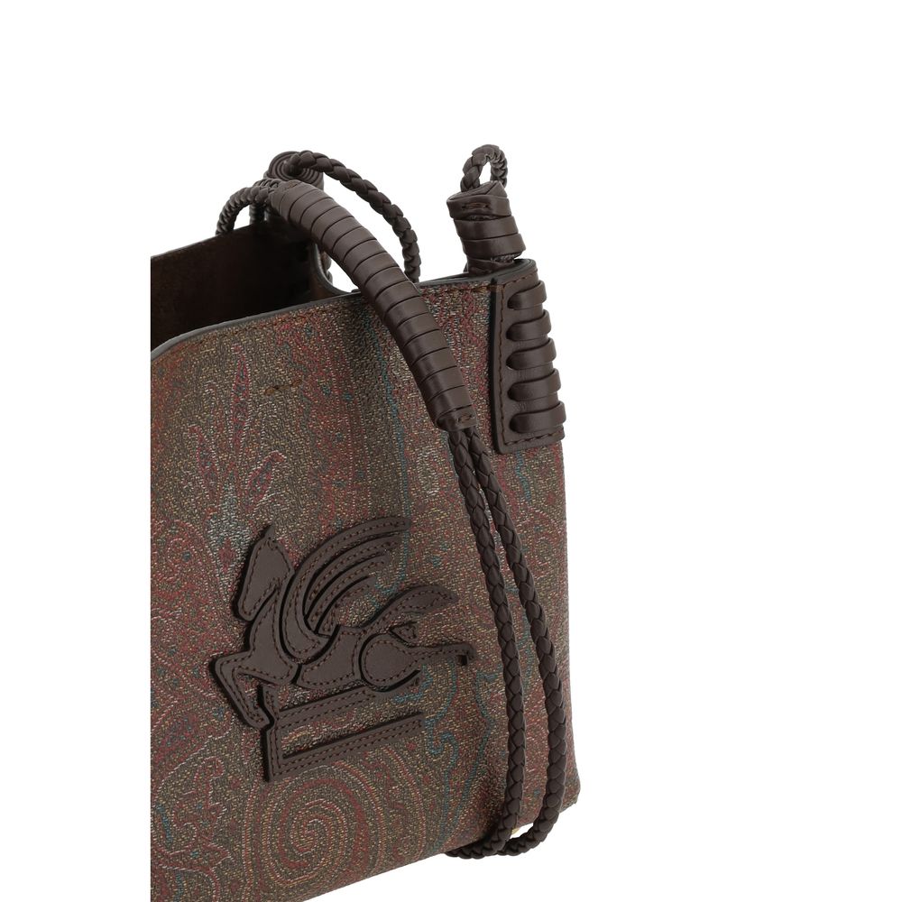 Etro Braune Stoffhandtasche