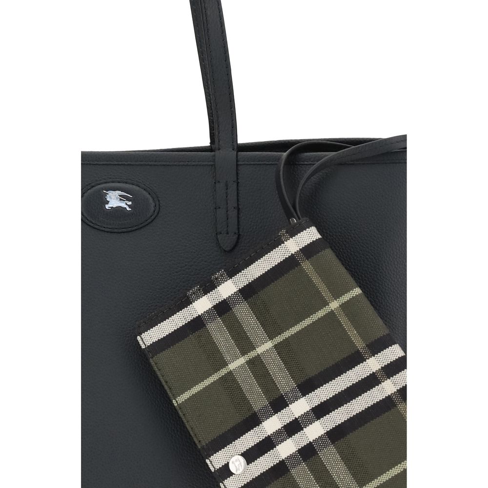 Burberry Schwarze Kalbsleder-Bos-Taurus-Schultertasche