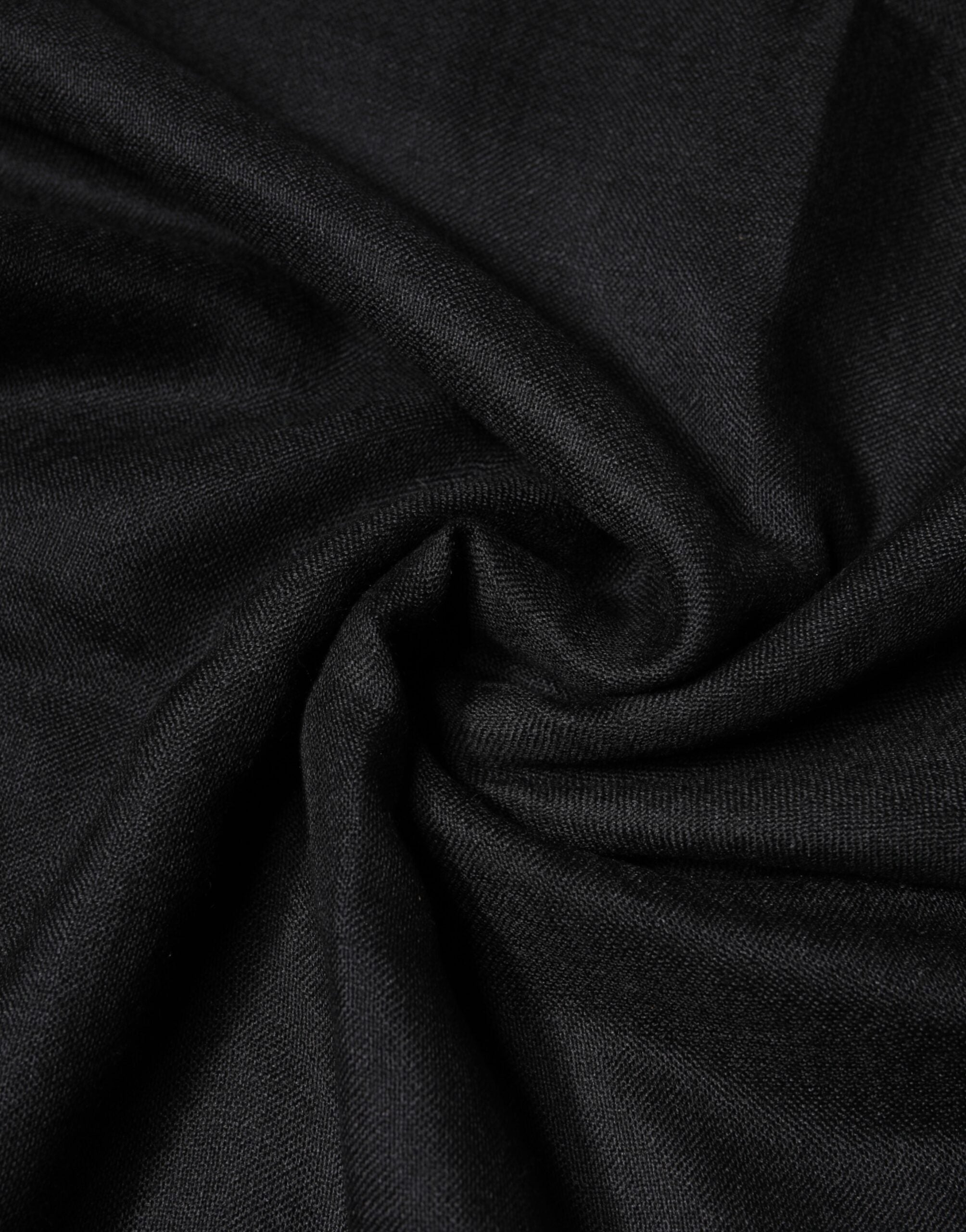 Dolce & Gabbana Black Cashmere Knit Neck Wrap Shawl Scarf