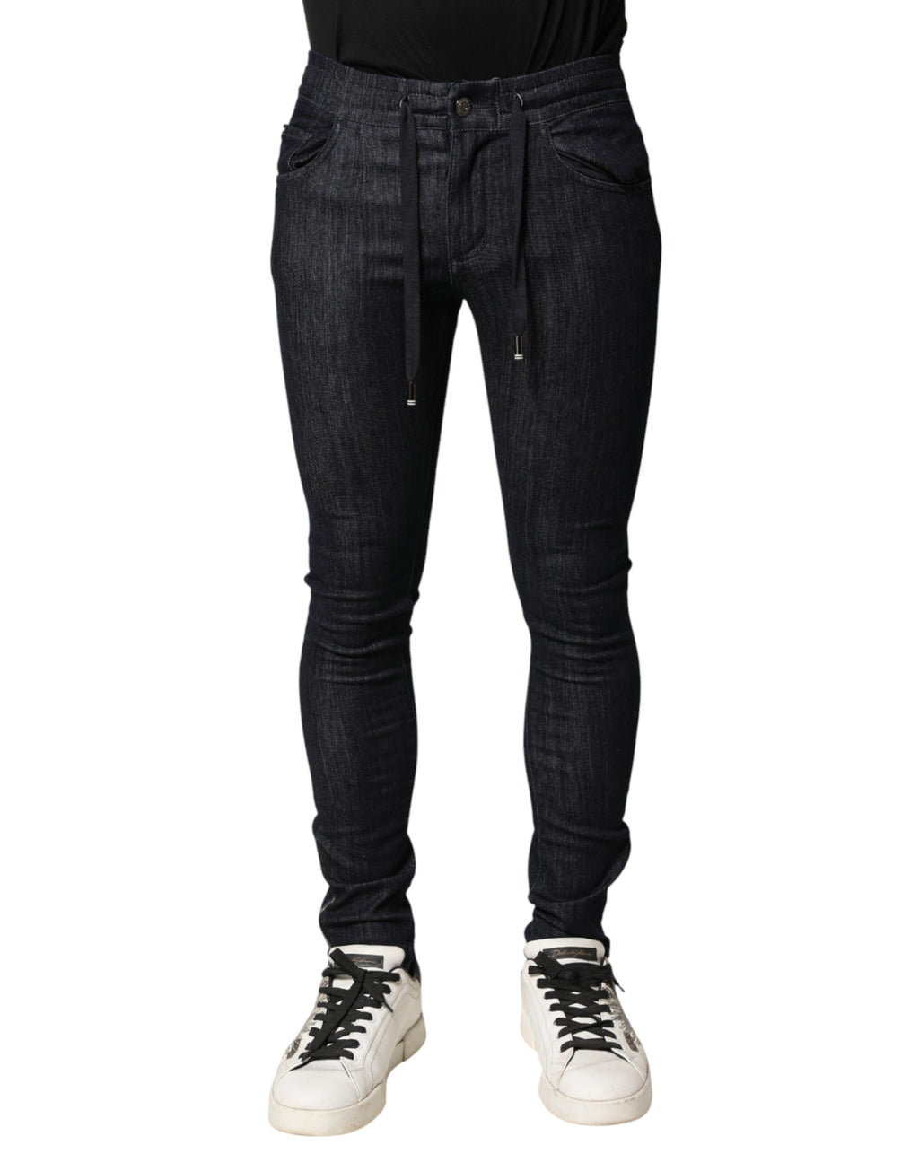 Dolce & Gabbana Schwarze Baumwoll-Stretch-Skinny-Jeans für Herren