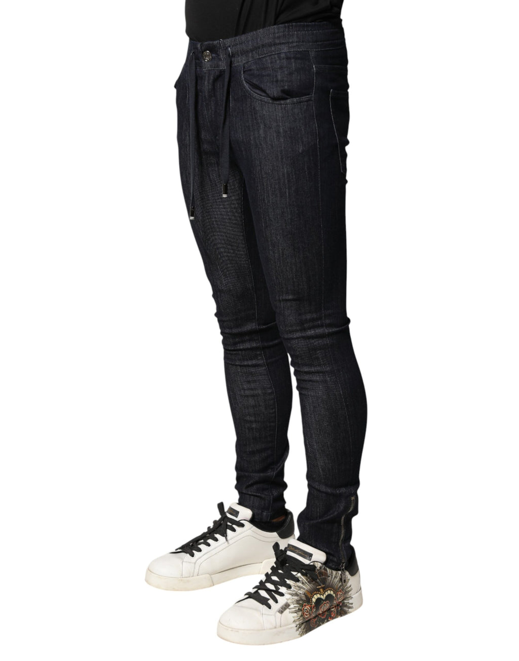 Dolce & Gabbana Schwarze Baumwoll-Stretch-Skinny-Jeans für Herren
