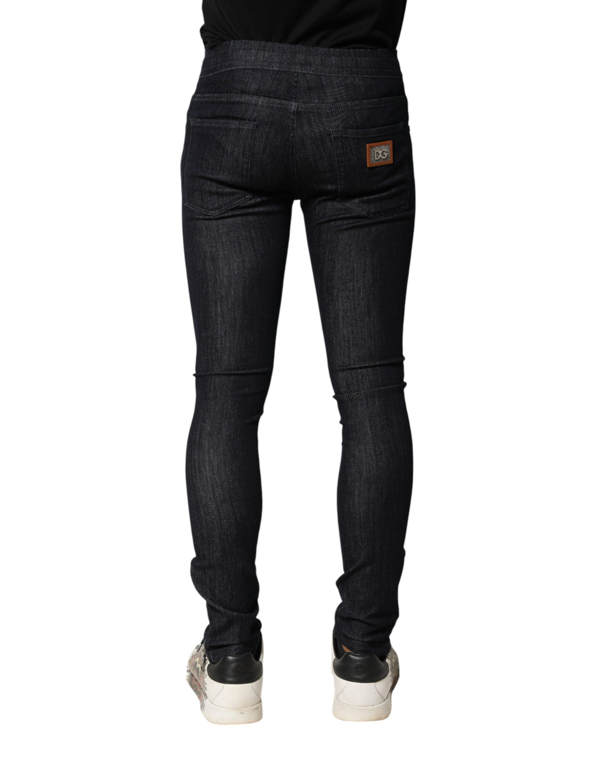 Dolce & Gabbana Schwarze Baumwoll-Stretch-Skinny-Jeans für Herren