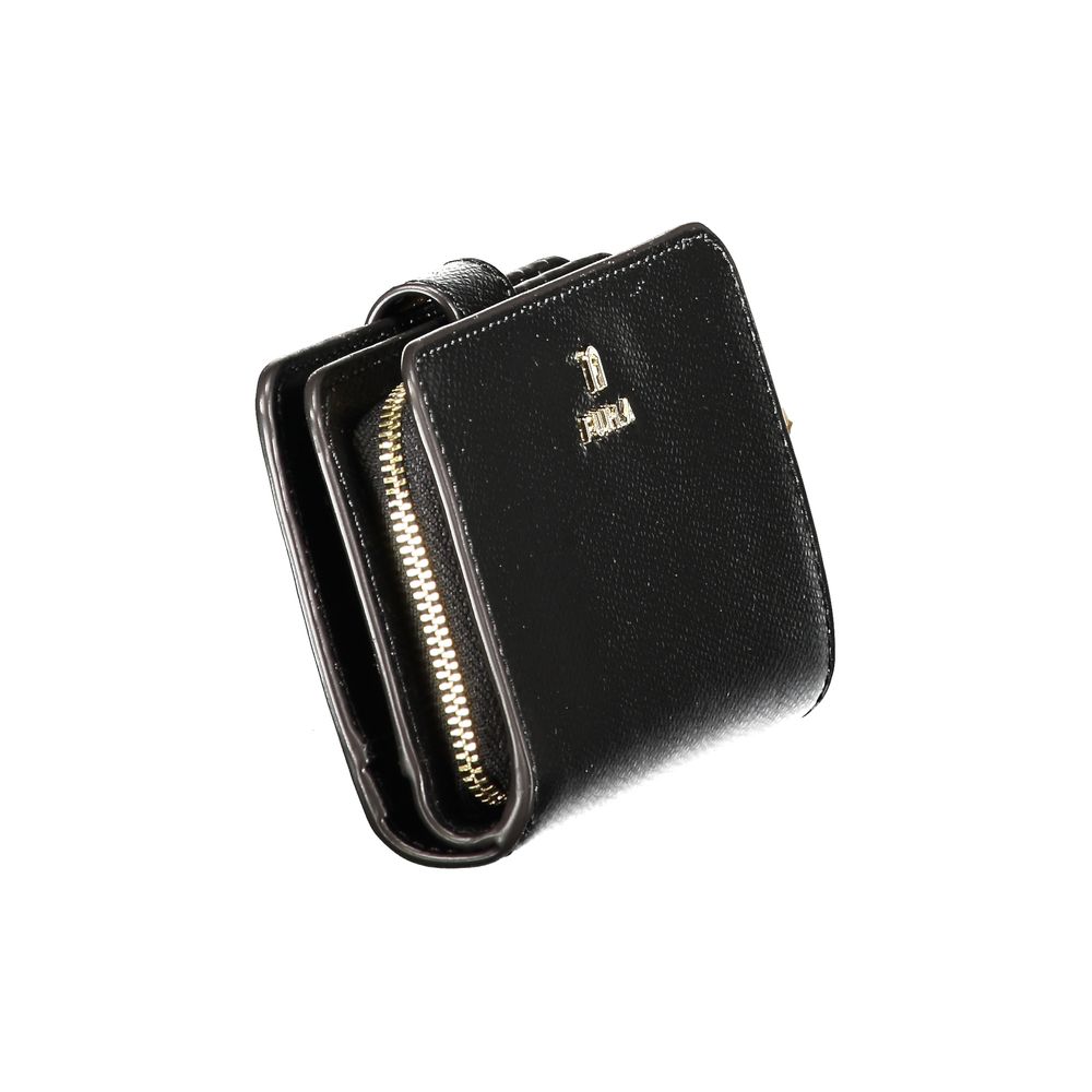 Furla Black Leather Women Wallet