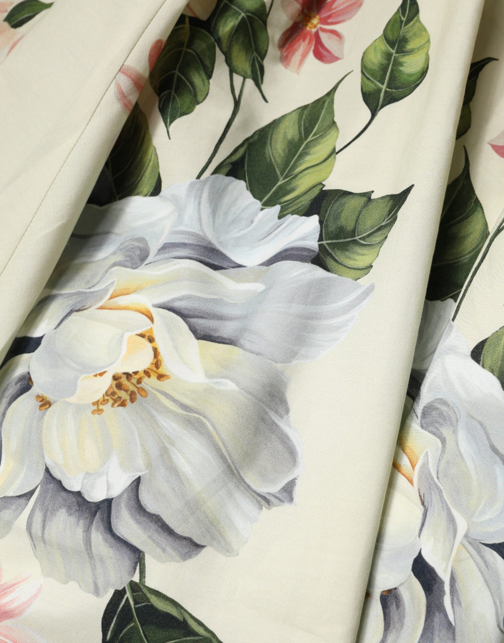 Dolce & Gabbana Beige Bloemen Mouwloze A-lijn Jurk