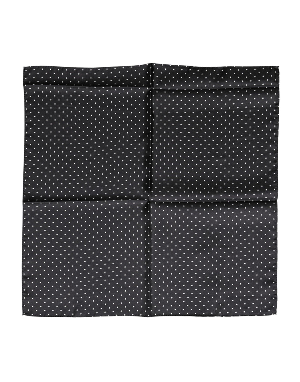 Dolce & Gabbana schwarzer Seiden-Foulard-Schal mit Tupfenmuster
