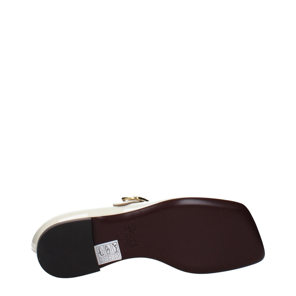 Chloé Beige Leather Ballet Flats