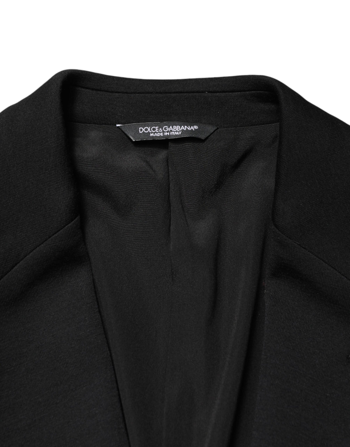 Dolce & Gabbana Zwarte Wollen Single Breasted Blazer met Twee Knopen
