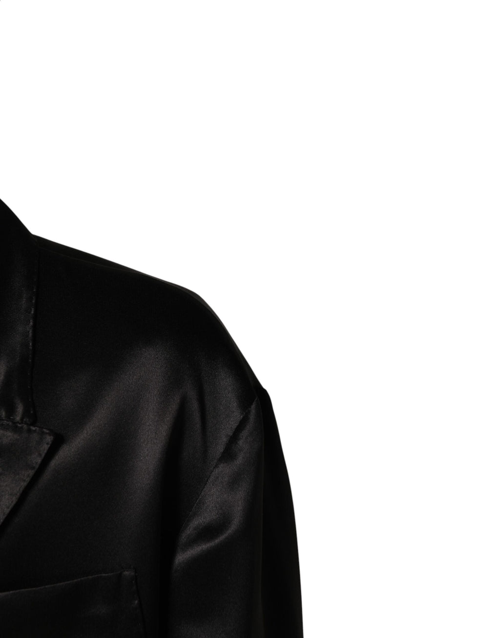 Dolce & Gabbana Zwarte Zijden Double-Breasted Blazer met 2 Knopen