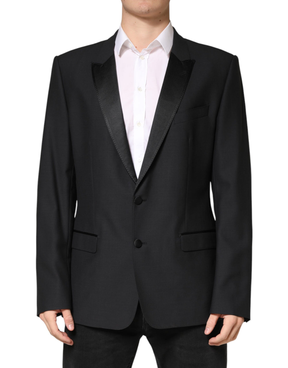 Dolce & Gabbana Zwarte MARTINI Single Breasted Jas Blazer