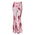 Guess By Marciano Pink Floral Flared High Waist Trouser Pants