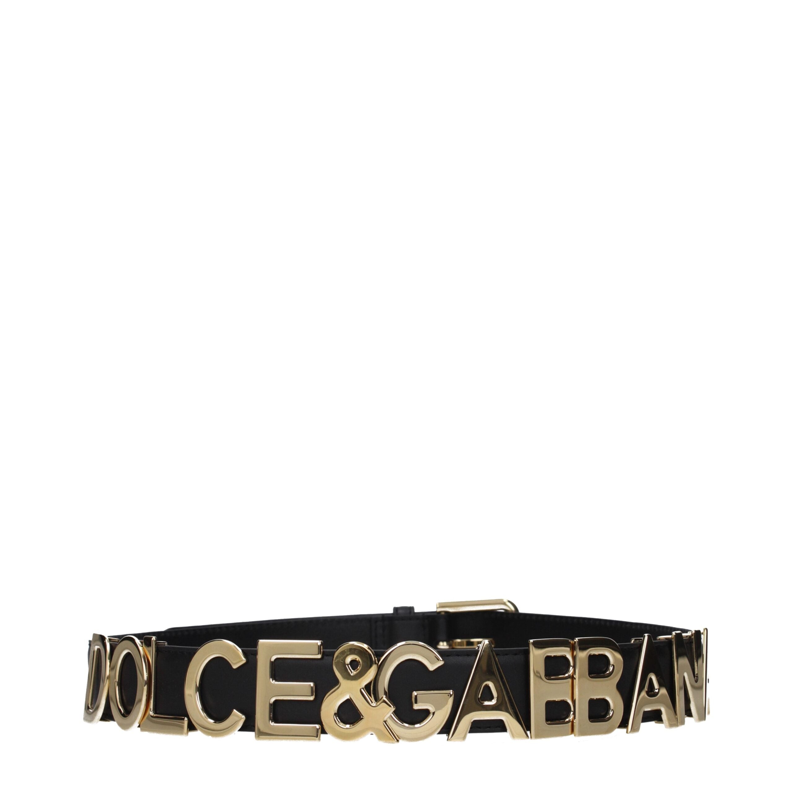 Dolce & Gabbana Black Leather Regular Belt