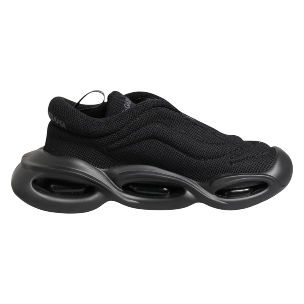Dolce & Gabbana Schwarze Slip-On Low Top Wave Sneakers Schuhe