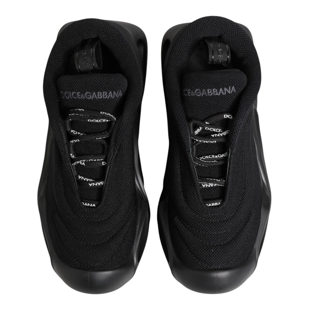 Dolce & Gabbana Schwarze Slip-On Low Top Wave Sneakers Schuhe
