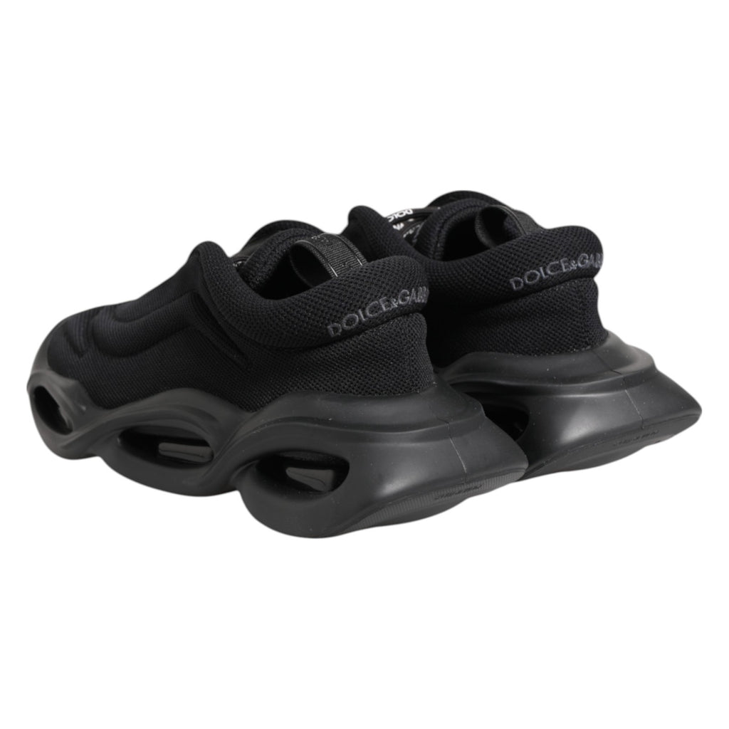 Dolce & Gabbana Schwarze Slip-On Low Top Wave Sneakers Schuhe